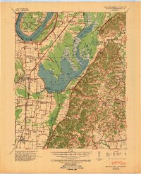 1939 Map of Reelfoot Lake, Obion County, TN — High-Res, 1943 Print ...